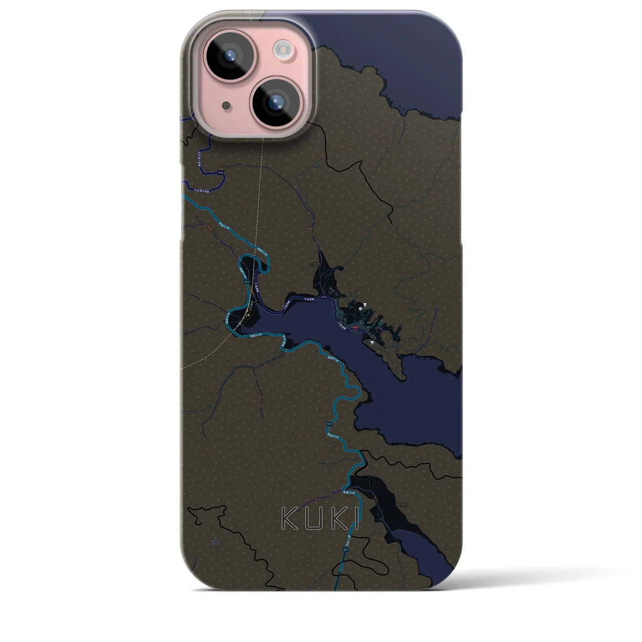 【九鬼(三重県)】地図柄iPhoneケース(バックカバータイプ)