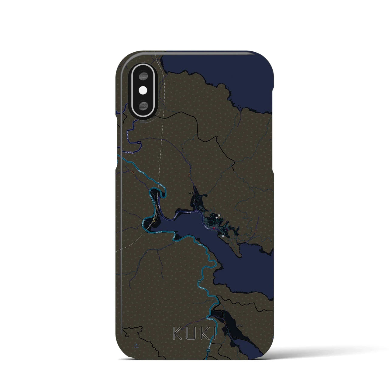 【九鬼(三重県)】地図柄iPhoneケース(バックカバータイプ)