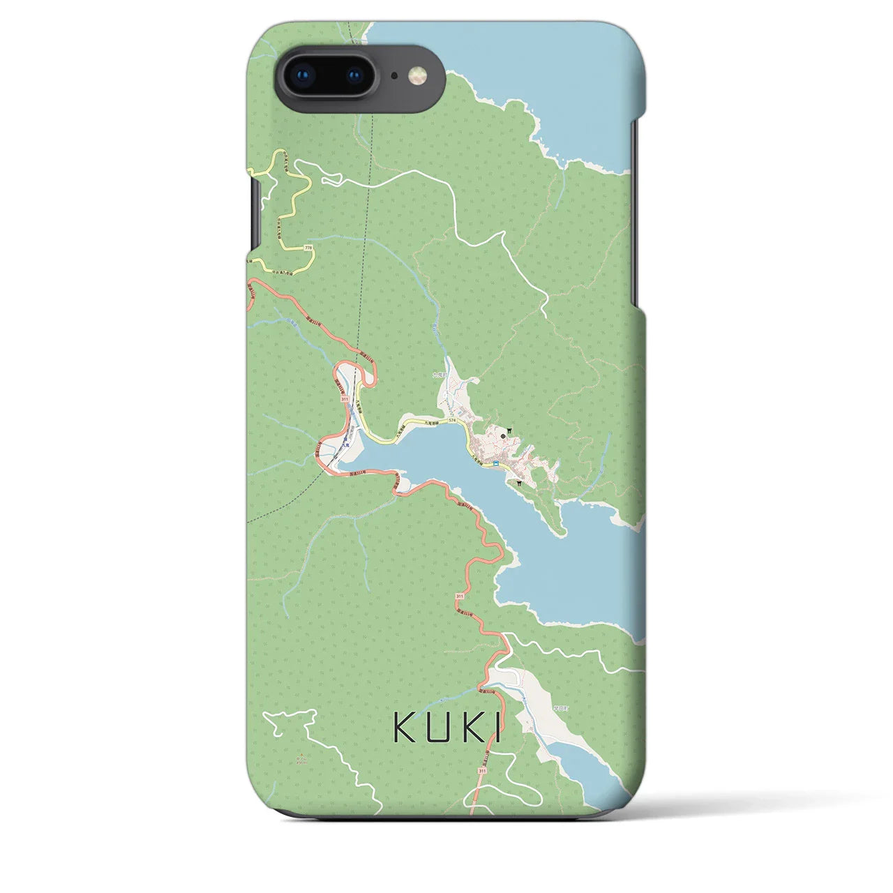 【九鬼(三重県)】地図柄iPhoneケース(バックカバータイプ)