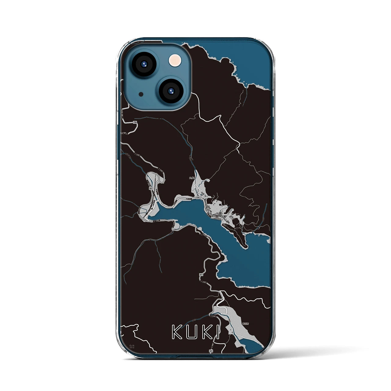 【九鬼(三重県)】地図柄iPhoneケース(クリアタイプ)