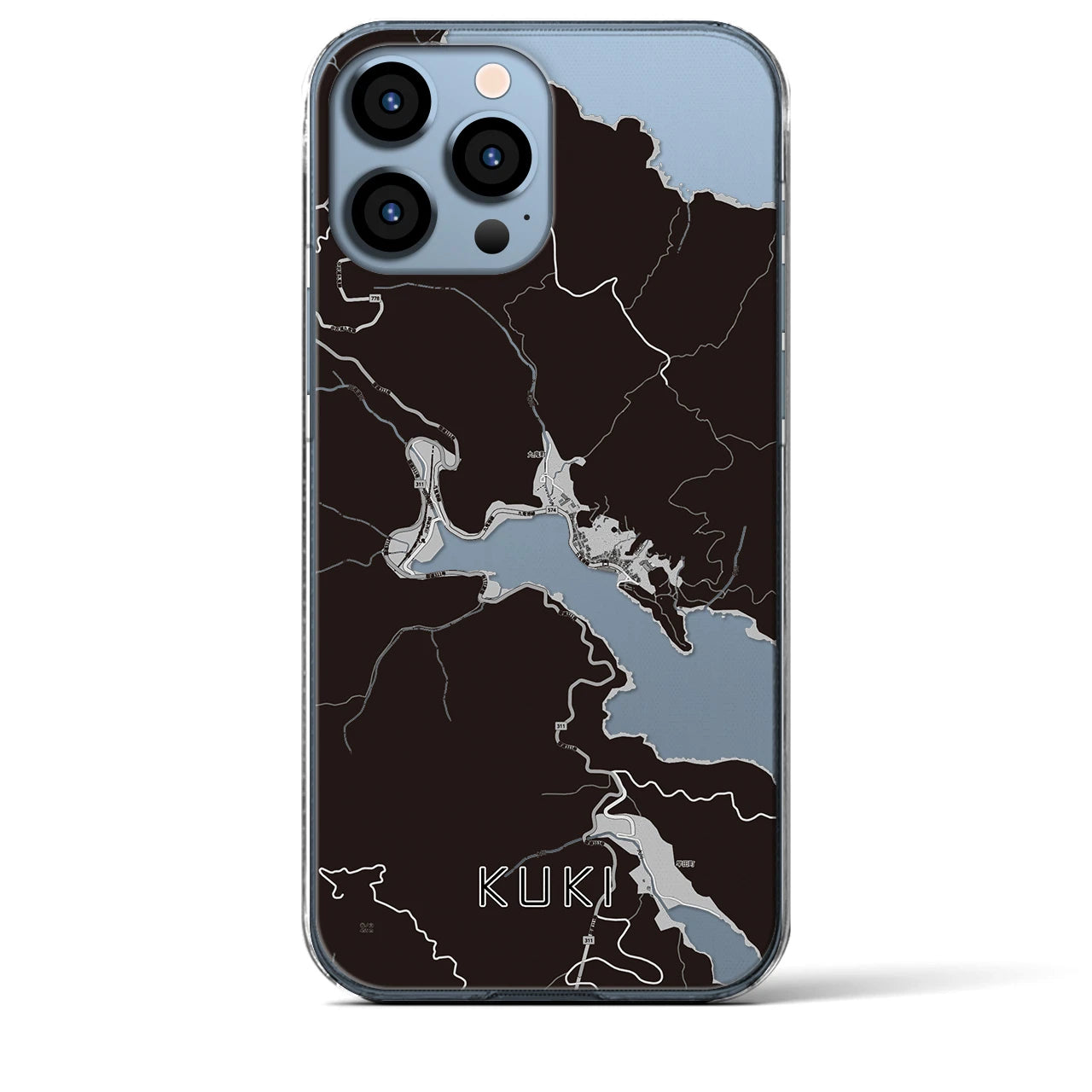 【九鬼(三重県)】地図柄iPhoneケース(クリアタイプ)