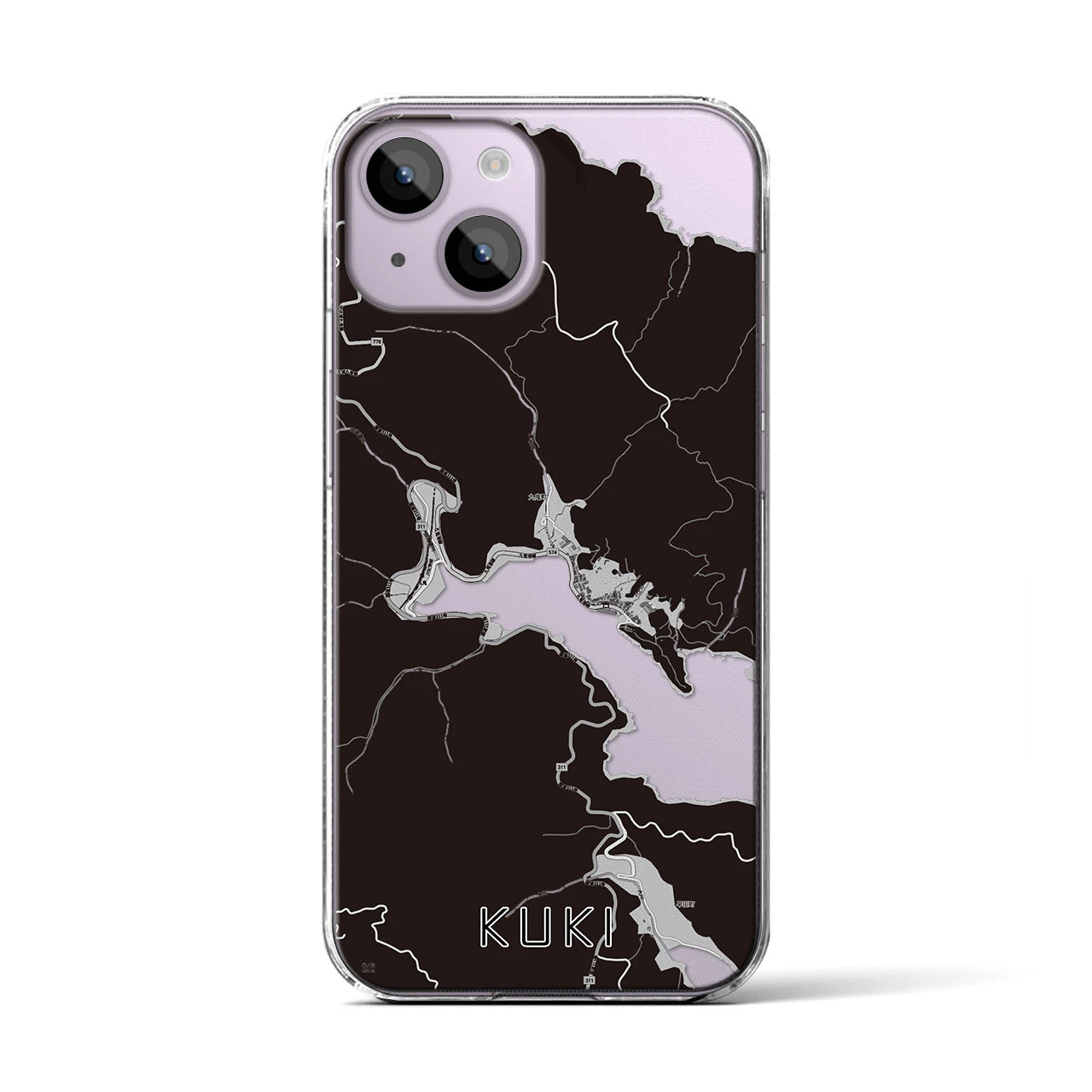 【九鬼(三重県)】地図柄iPhoneケース(クリアタイプ)