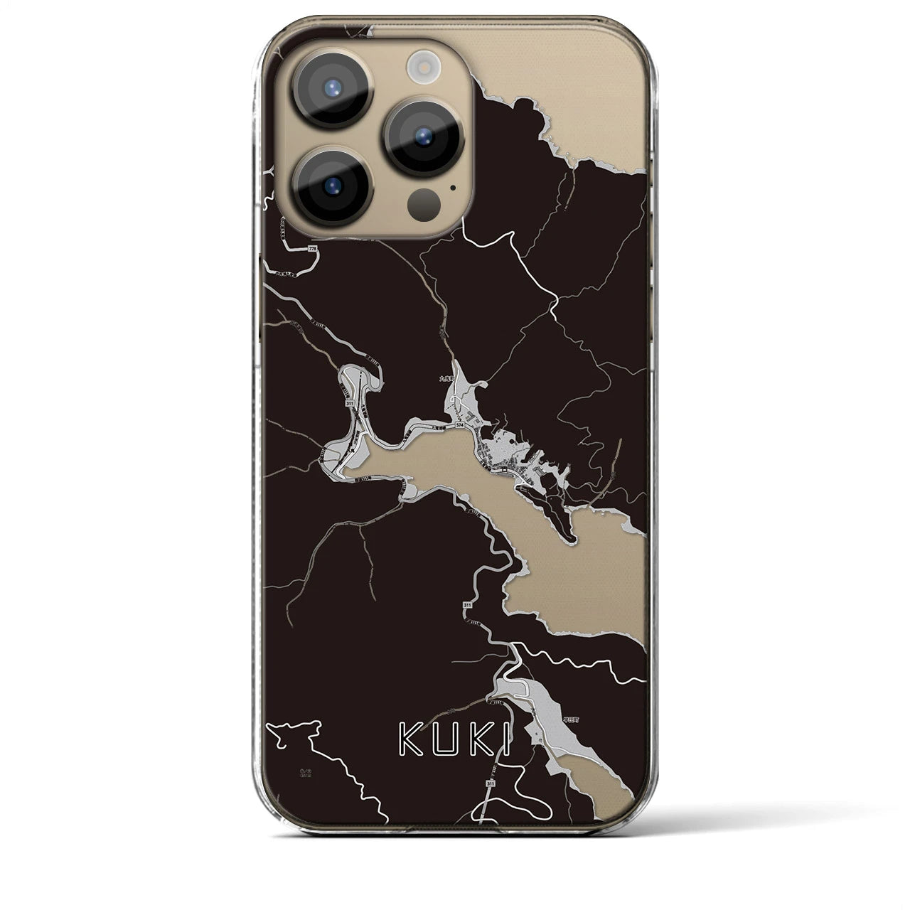 【九鬼(三重県)】地図柄iPhoneケース(クリアタイプ)