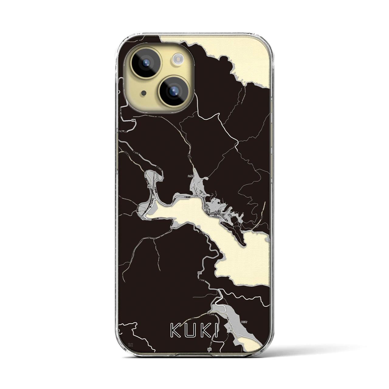 【九鬼(三重県)】地図柄iPhoneケース(クリアタイプ)