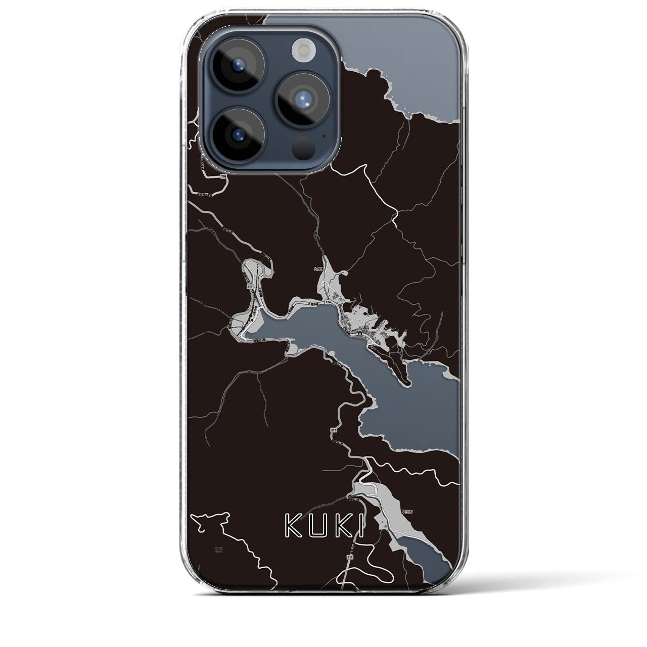 【九鬼(三重県)】地図柄iPhoneケース(クリアタイプ)