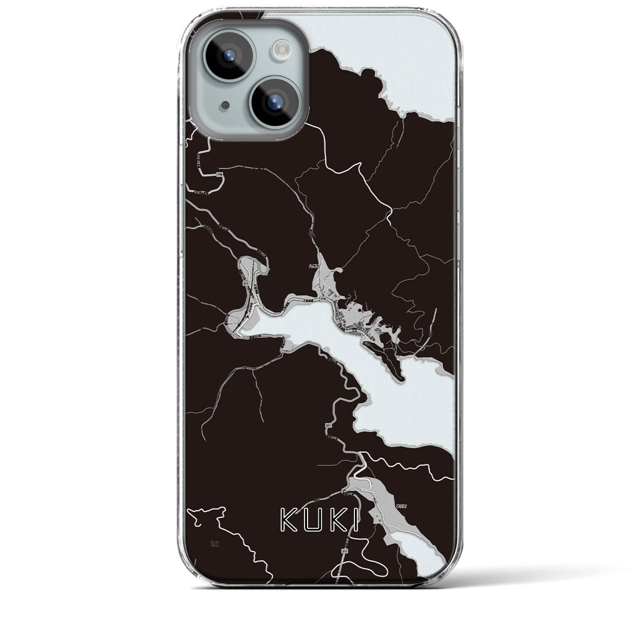 【九鬼(三重県)】地図柄iPhoneケース(クリアタイプ)