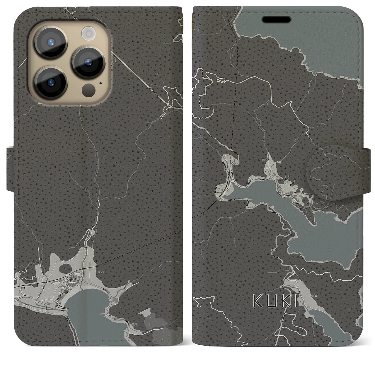 【九鬼(三重県)】地図柄iPhoneケース(手帳タイプ)