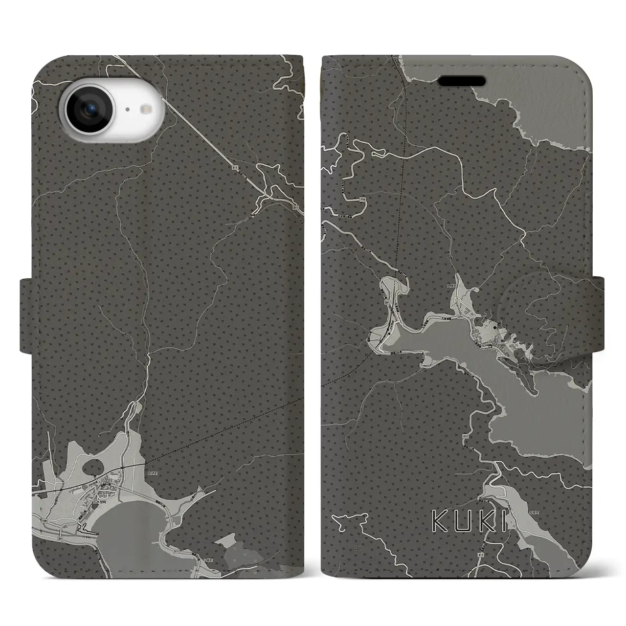 【九鬼(三重県)】地図柄iPhoneケース(手帳タイプ)