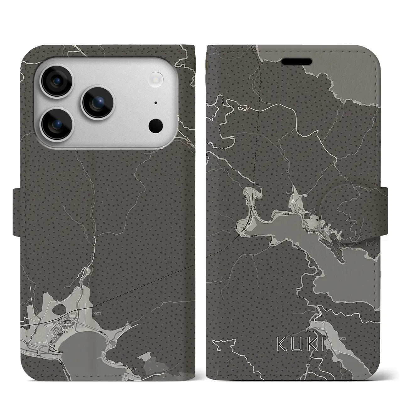 【九鬼(三重県)】地図柄iPhoneケース(手帳タイプ)