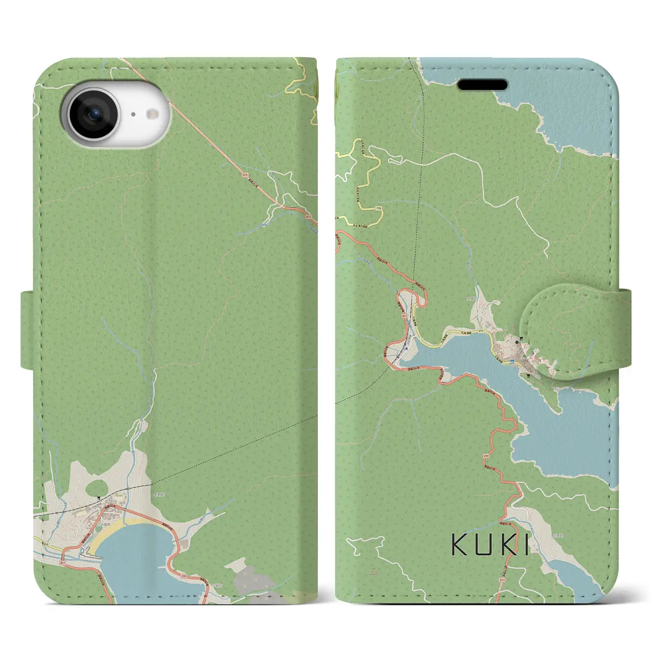 【九鬼(三重県)】地図柄iPhoneケース(手帳タイプ)