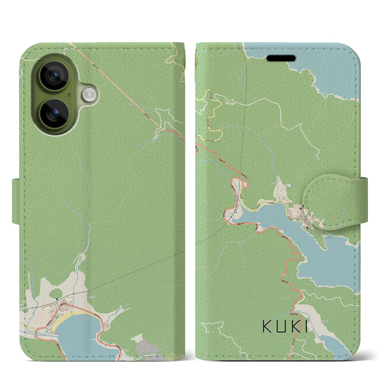 【九鬼(三重県)】地図柄iPhoneケース(手帳タイプ)