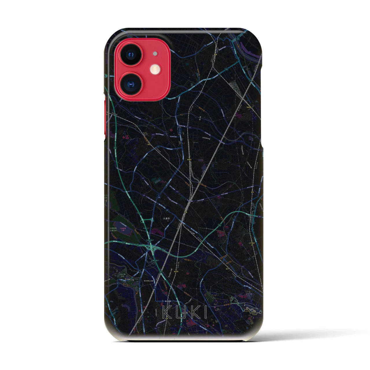 【久喜(埼玉県)】地図柄iPhoneケース(バックカバータイプ)