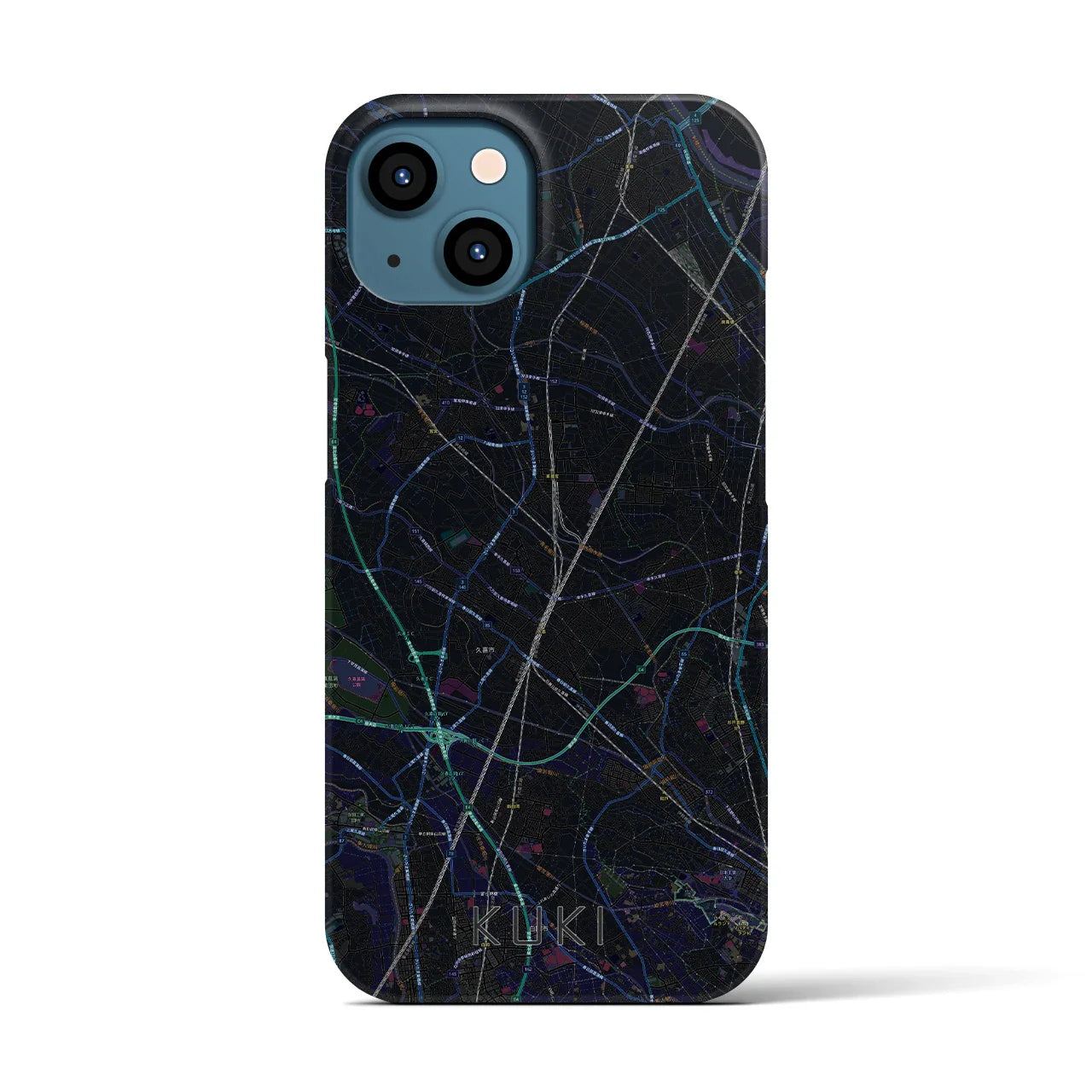 【久喜(埼玉県)】地図柄iPhoneケース(バックカバータイプ)