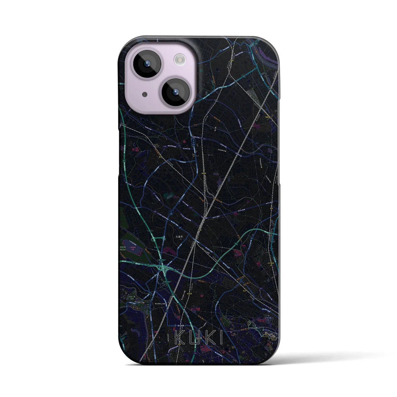 【久喜(埼玉県)】地図柄iPhoneケース(バックカバータイプ)