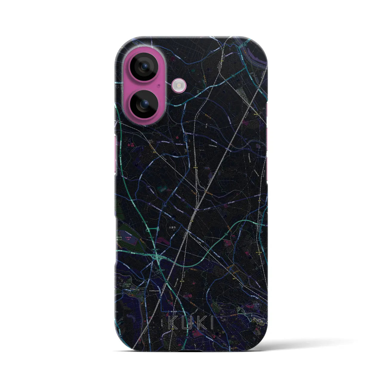 【久喜(埼玉県)】地図柄iPhoneケース(バックカバータイプ)