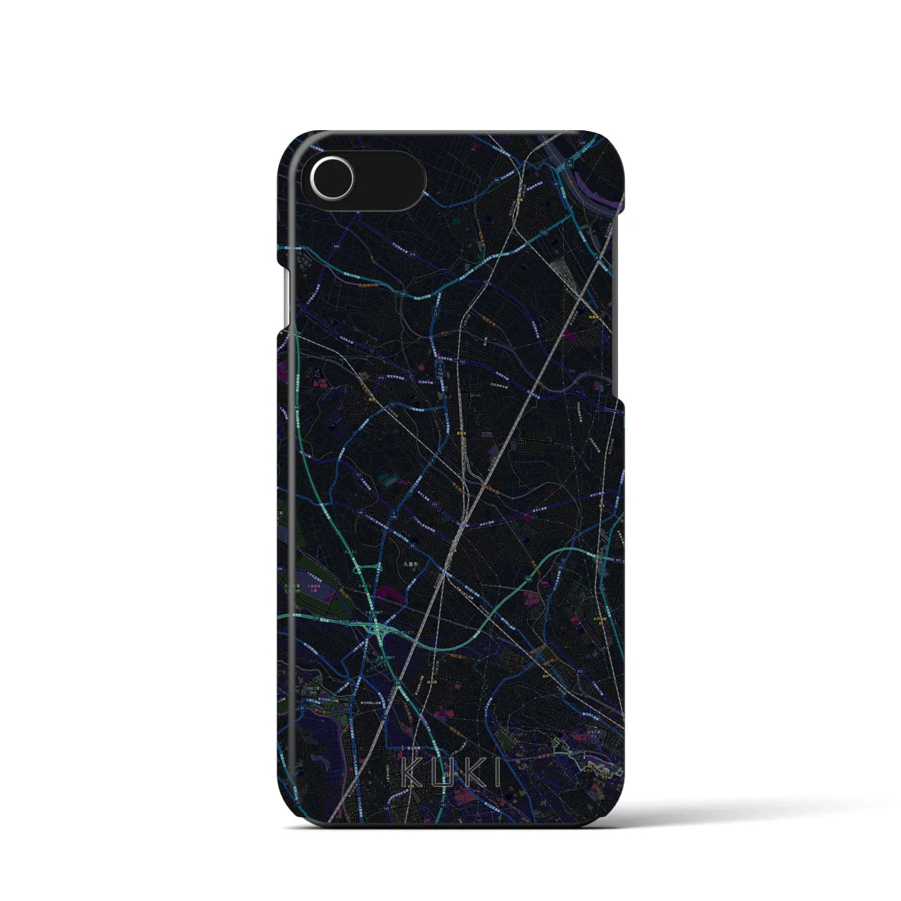 【久喜(埼玉県)】地図柄iPhoneケース(バックカバータイプ)