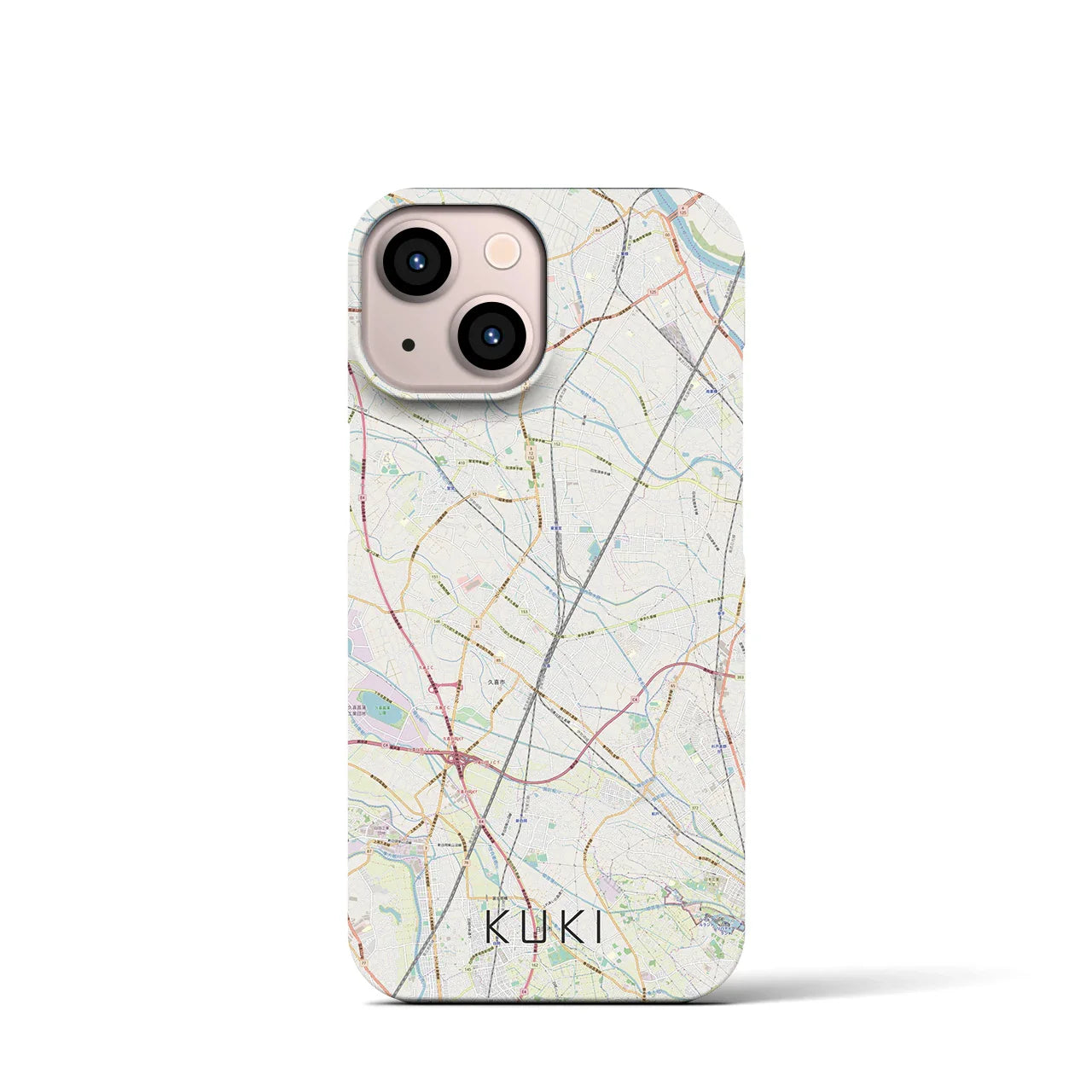 【久喜(埼玉県)】地図柄iPhoneケース(バックカバータイプ)