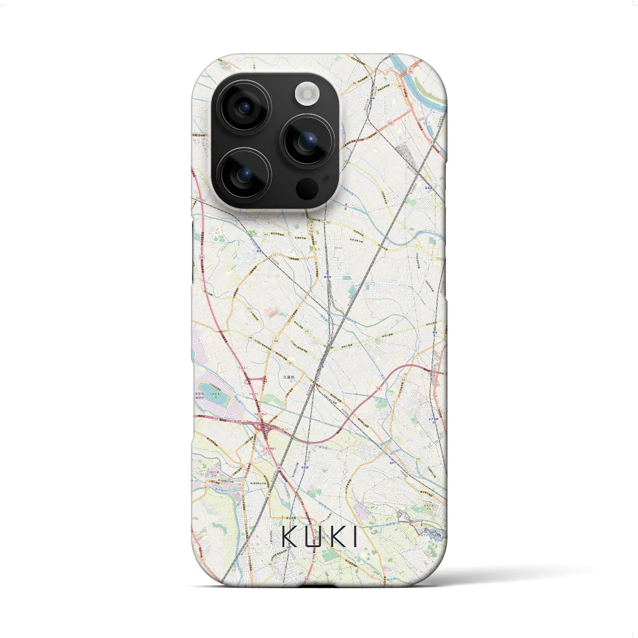 【久喜(埼玉県)】地図柄iPhoneケース(バックカバータイプ)