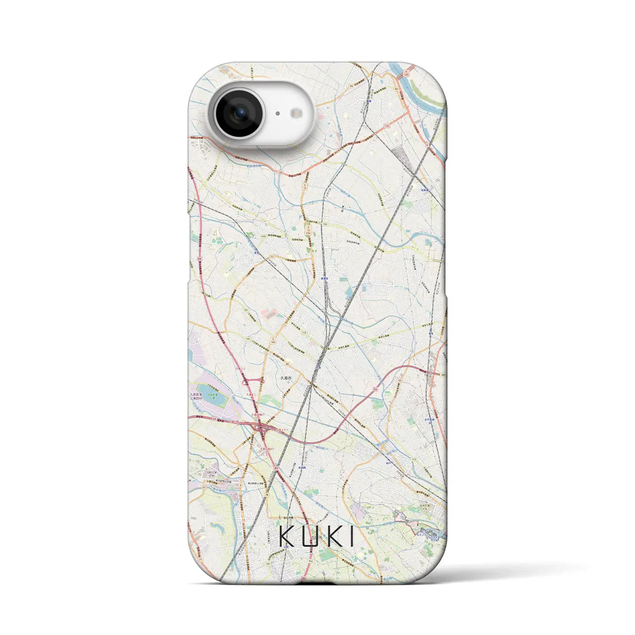 【久喜(埼玉県)】地図柄iPhoneケース(バックカバータイプ)