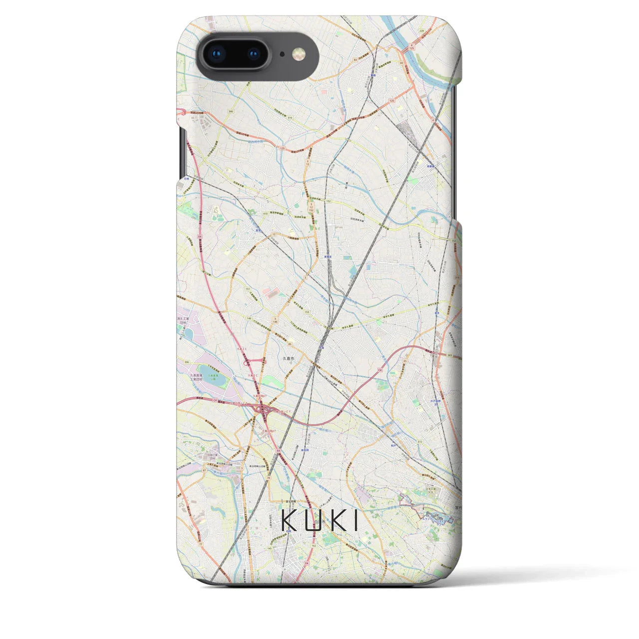 【久喜(埼玉県)】地図柄iPhoneケース(バックカバータイプ)