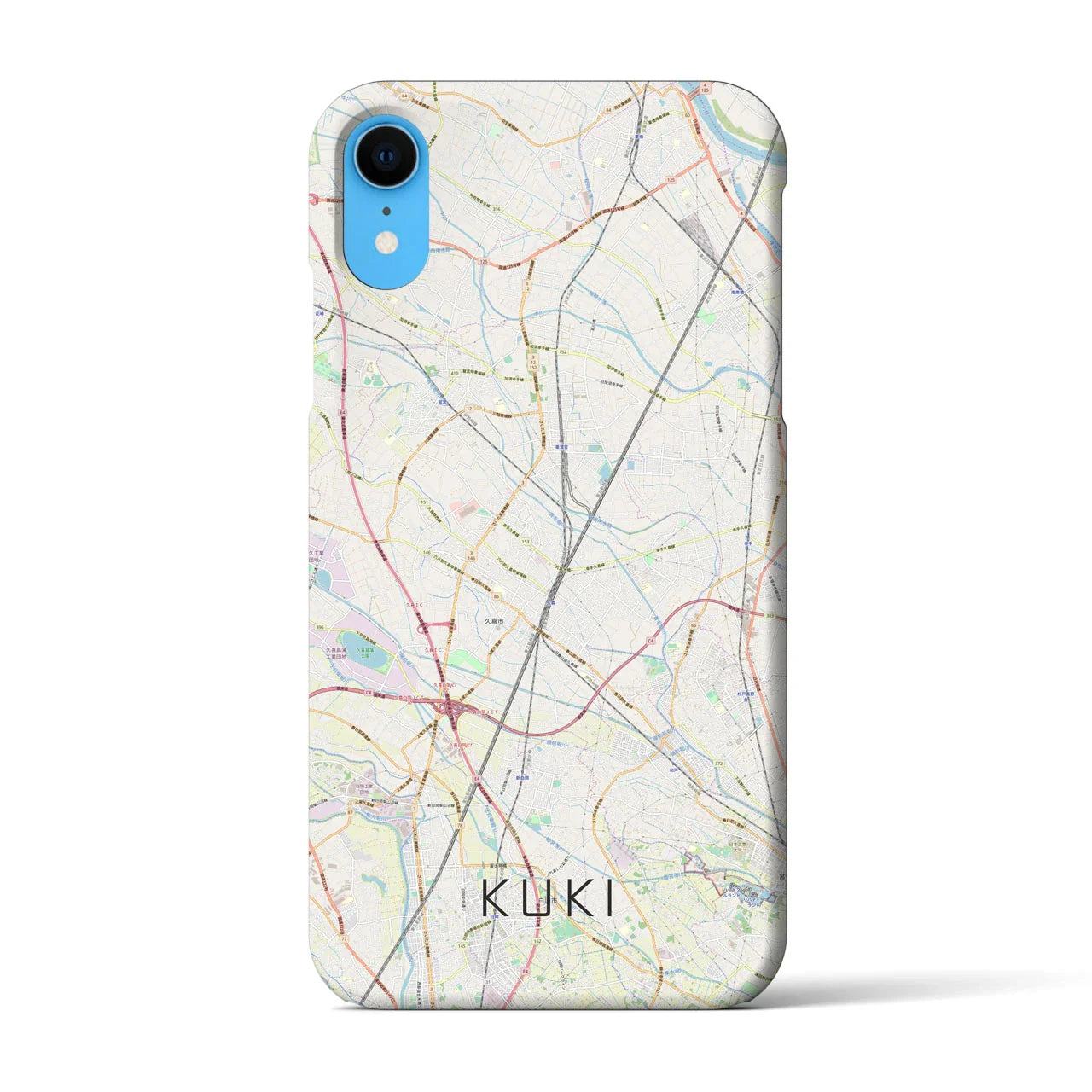 【久喜(埼玉県)】地図柄iPhoneケース(バックカバータイプ)