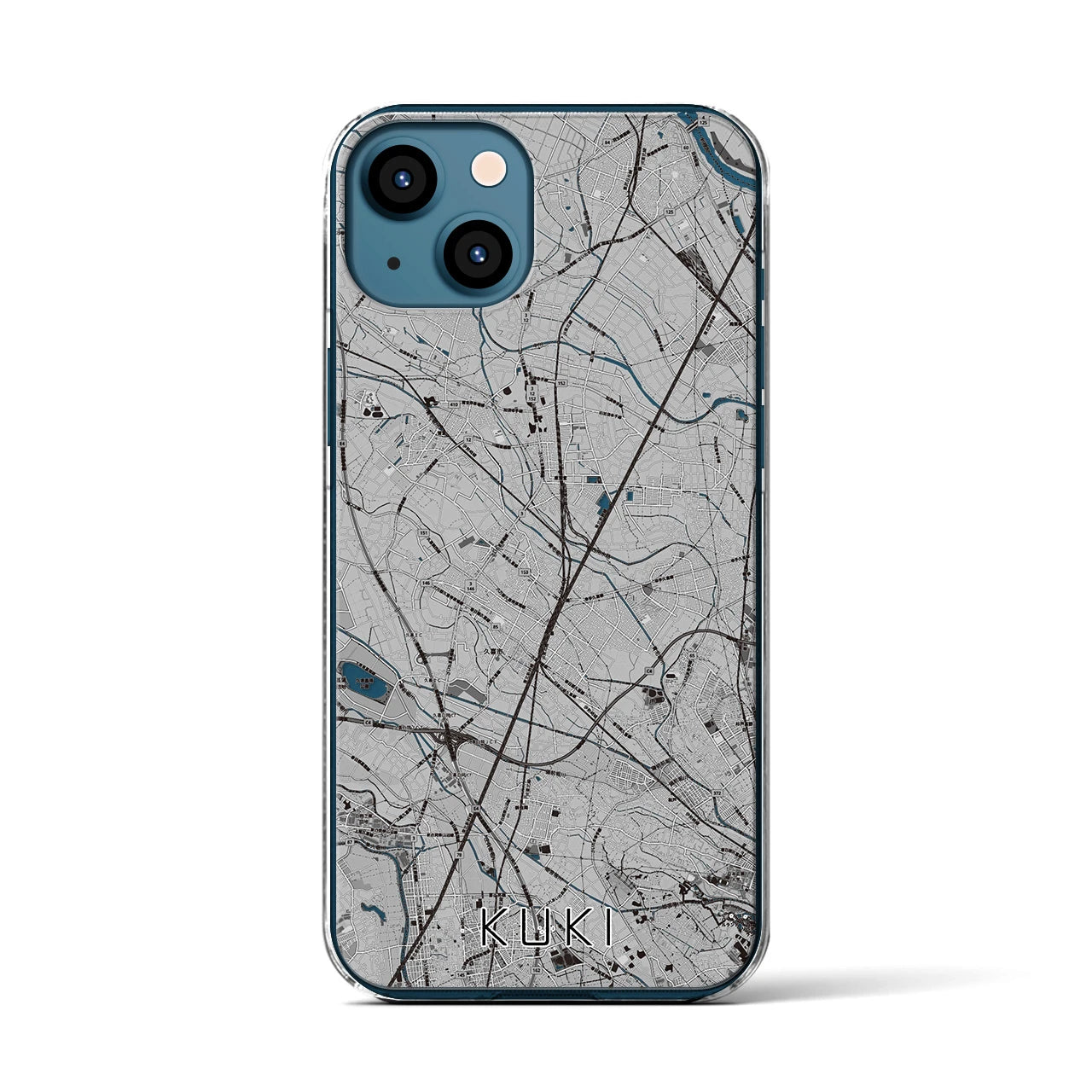 【久喜(埼玉県)】地図柄iPhoneケース(クリアタイプ)