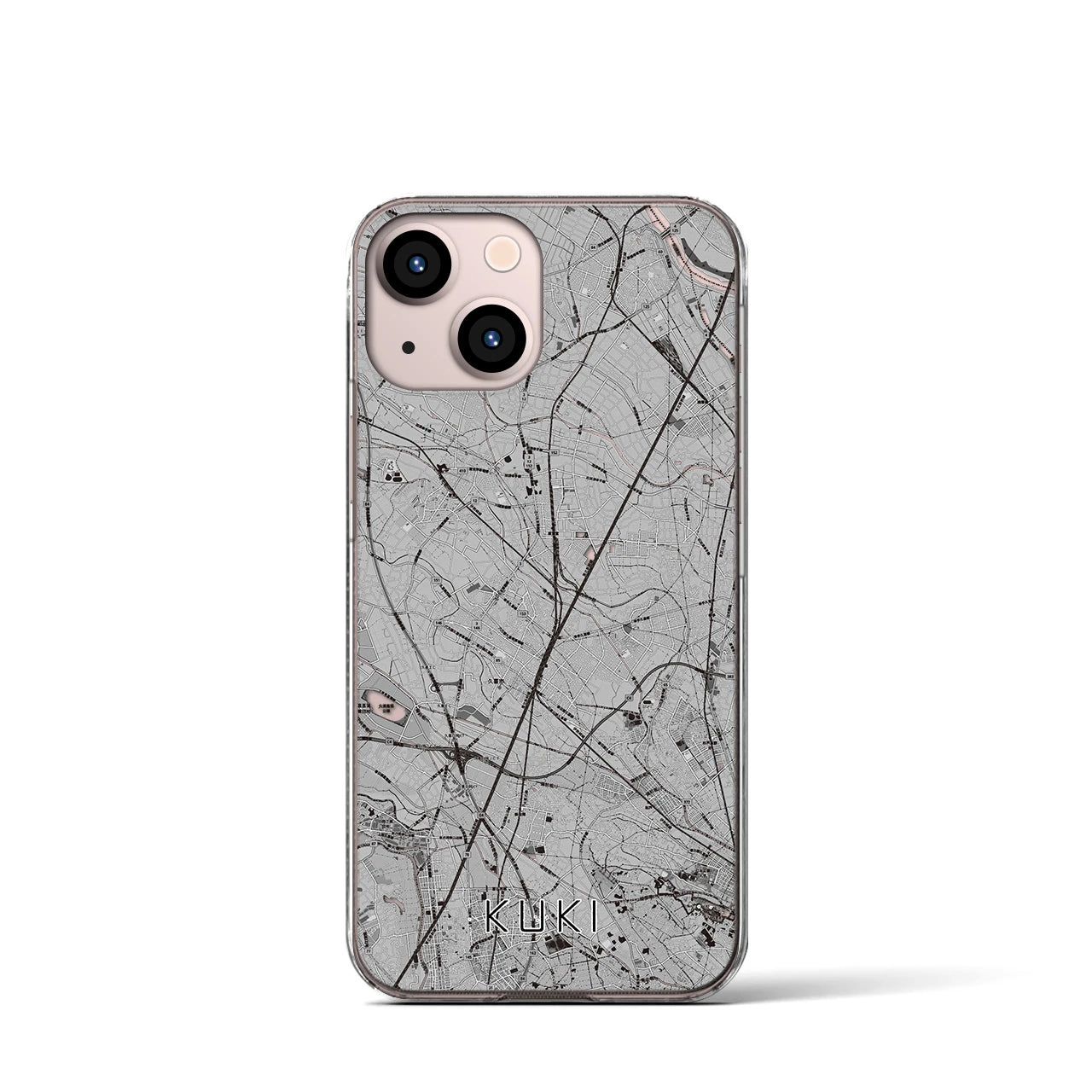 【久喜(埼玉県)】地図柄iPhoneケース(クリアタイプ)