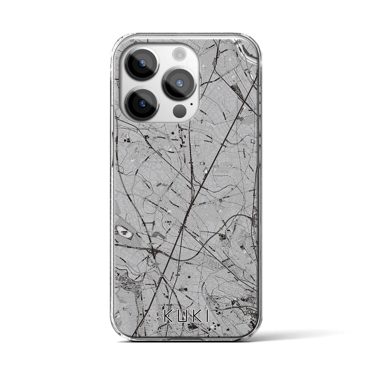 【久喜(埼玉県)】地図柄iPhoneケース(クリアタイプ)