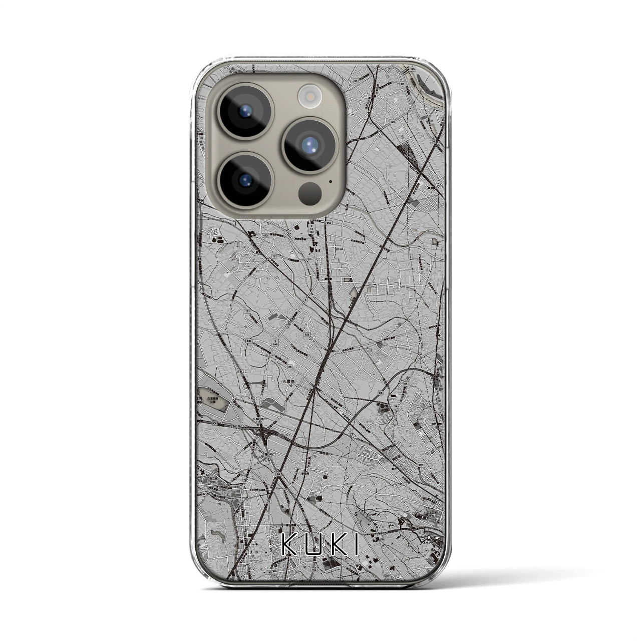 【久喜(埼玉県)】地図柄iPhoneケース(クリアタイプ)