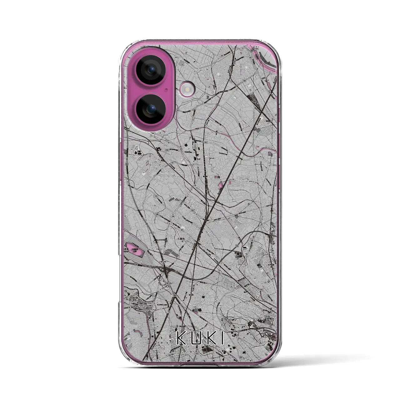 【久喜(埼玉県)】地図柄iPhoneケース(クリアタイプ)