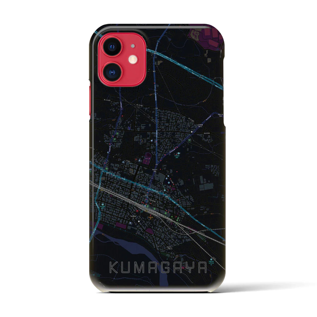 【熊谷(埼玉県)】地図柄iPhoneケース(バックカバータイプ)