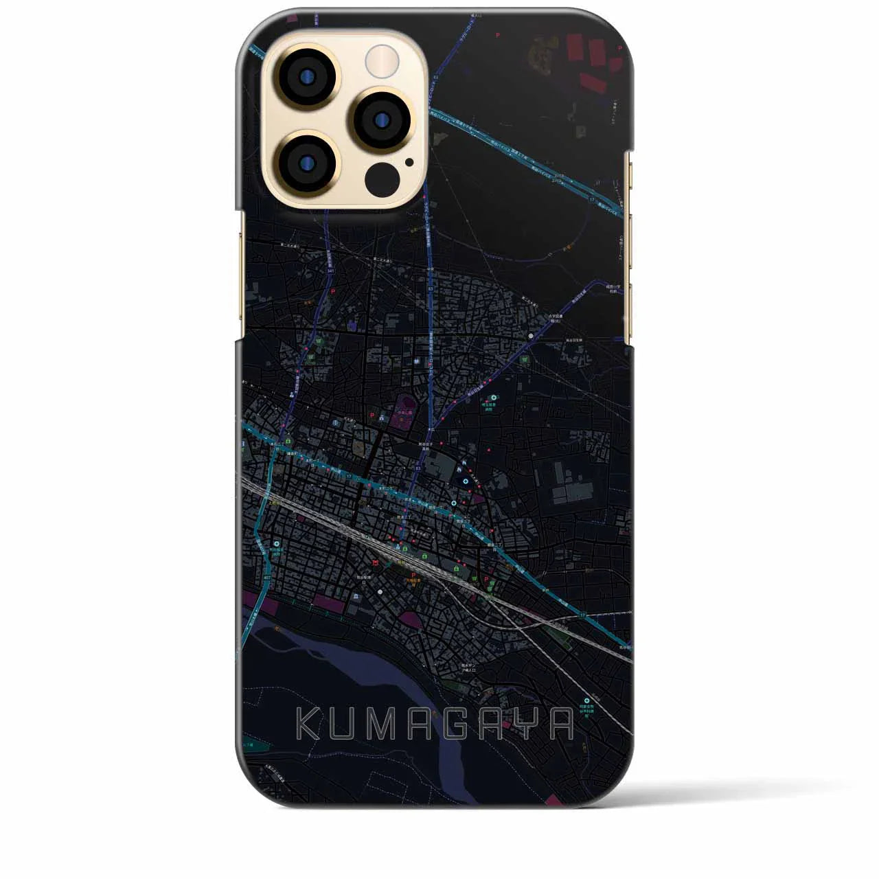 【熊谷(埼玉県)】地図柄iPhoneケース(バックカバータイプ)