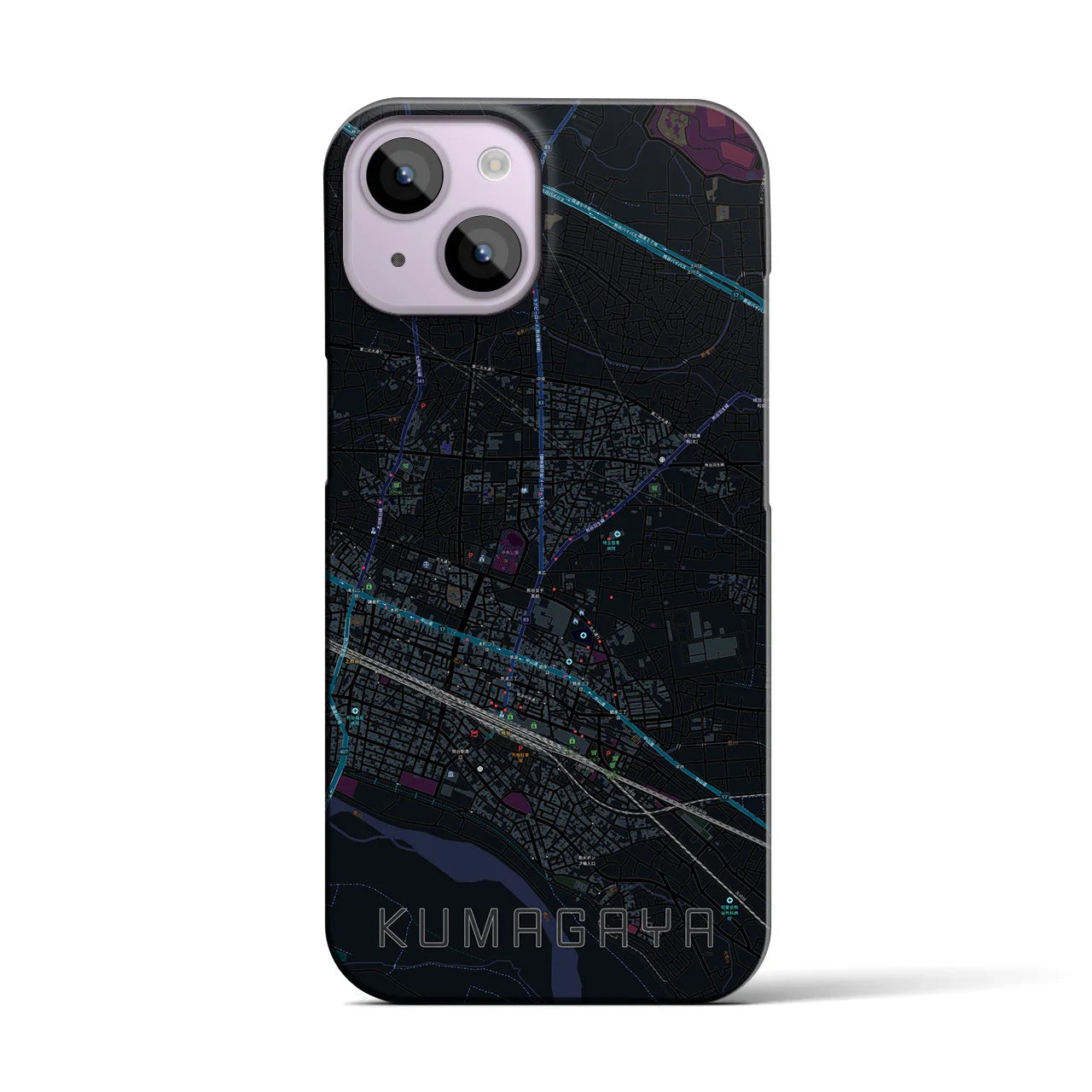 【熊谷(埼玉県)】地図柄iPhoneケース(バックカバータイプ)