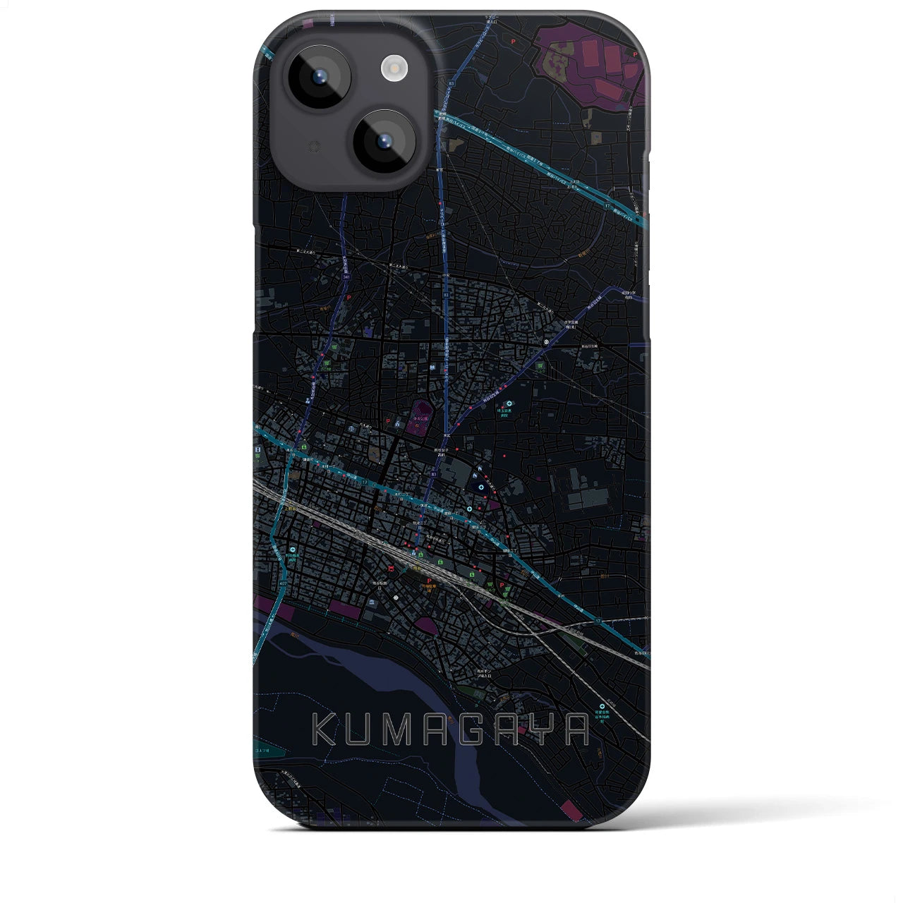 【熊谷(埼玉県)】地図柄iPhoneケース(バックカバータイプ)