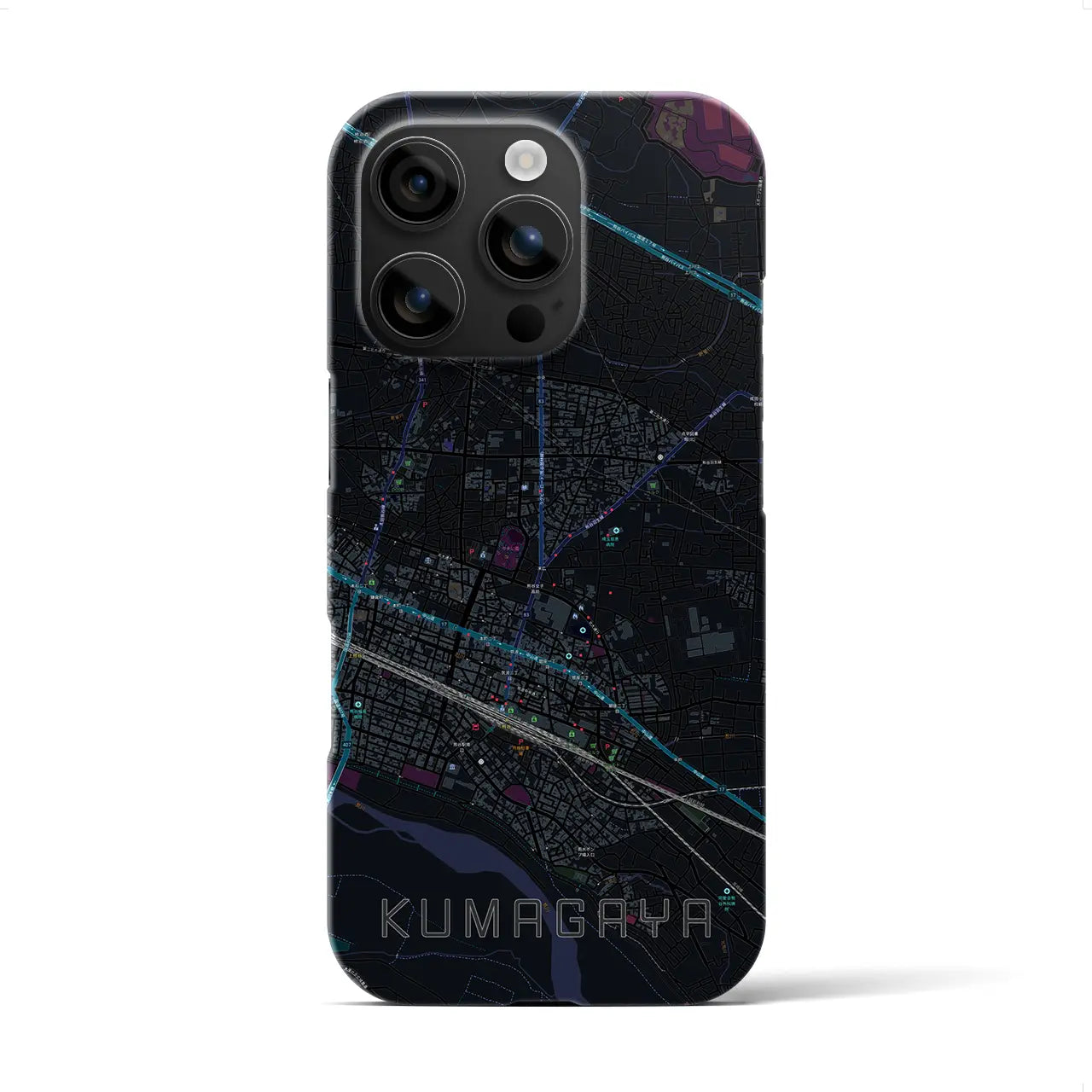 【熊谷(埼玉県)】地図柄iPhoneケース(バックカバータイプ)