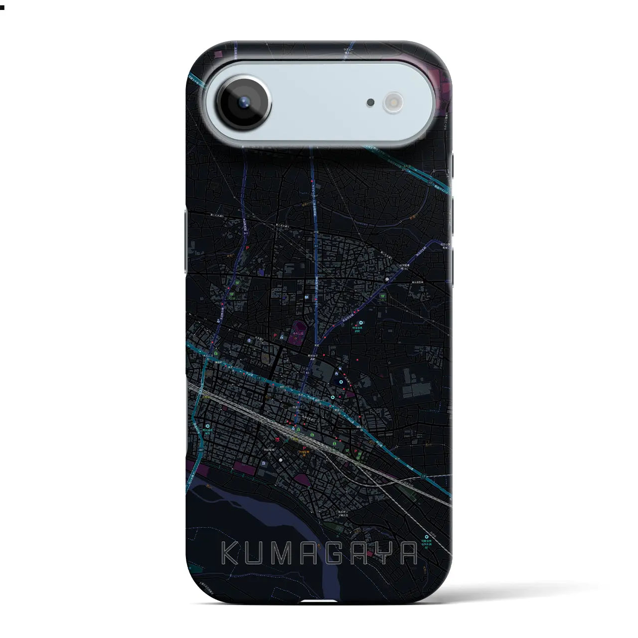 【熊谷(埼玉県)】地図柄iPhoneケース(バックカバータイプ)