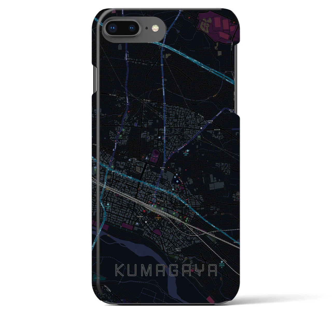 【熊谷(埼玉県)】地図柄iPhoneケース(バックカバータイプ)