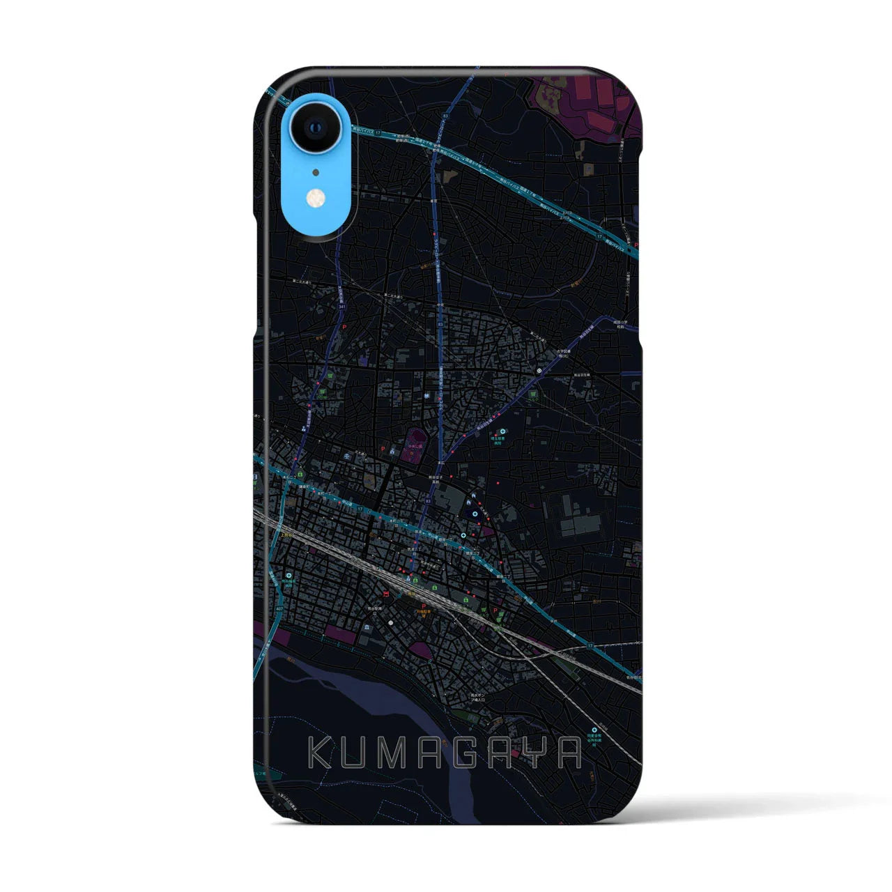 【熊谷(埼玉県)】地図柄iPhoneケース(バックカバータイプ)