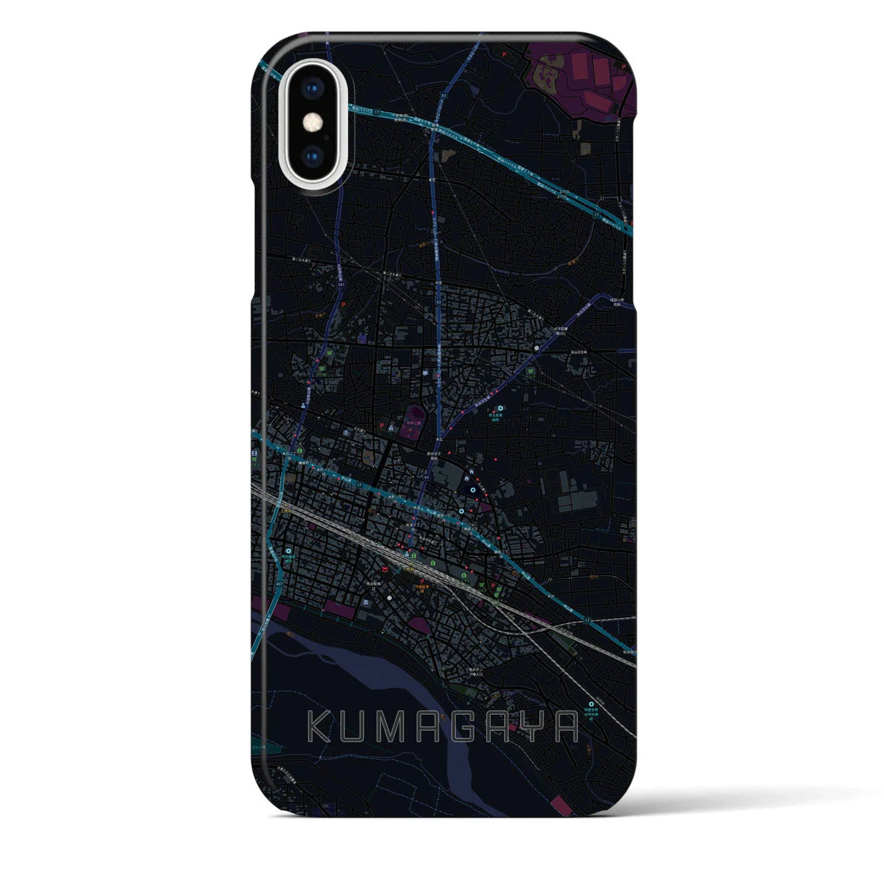 【熊谷(埼玉県)】地図柄iPhoneケース(バックカバータイプ)