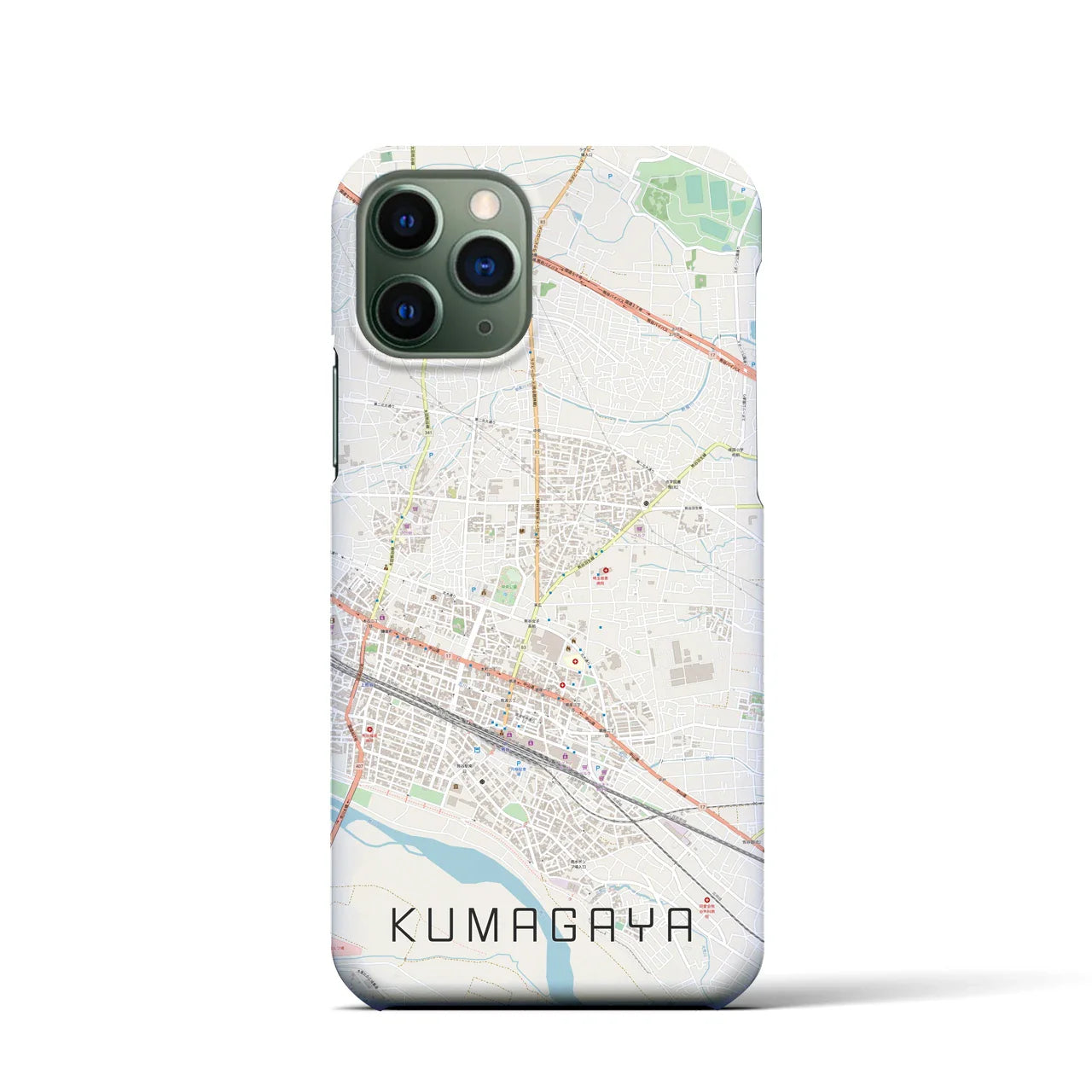 【熊谷(埼玉県)】地図柄iPhoneケース(バックカバータイプ)