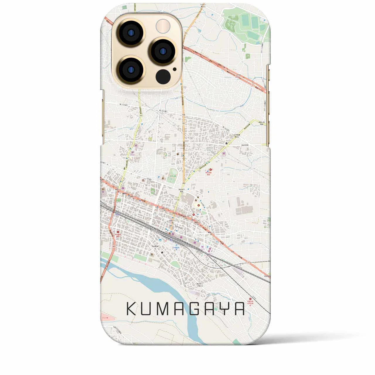【熊谷(埼玉県)】地図柄iPhoneケース(バックカバータイプ)