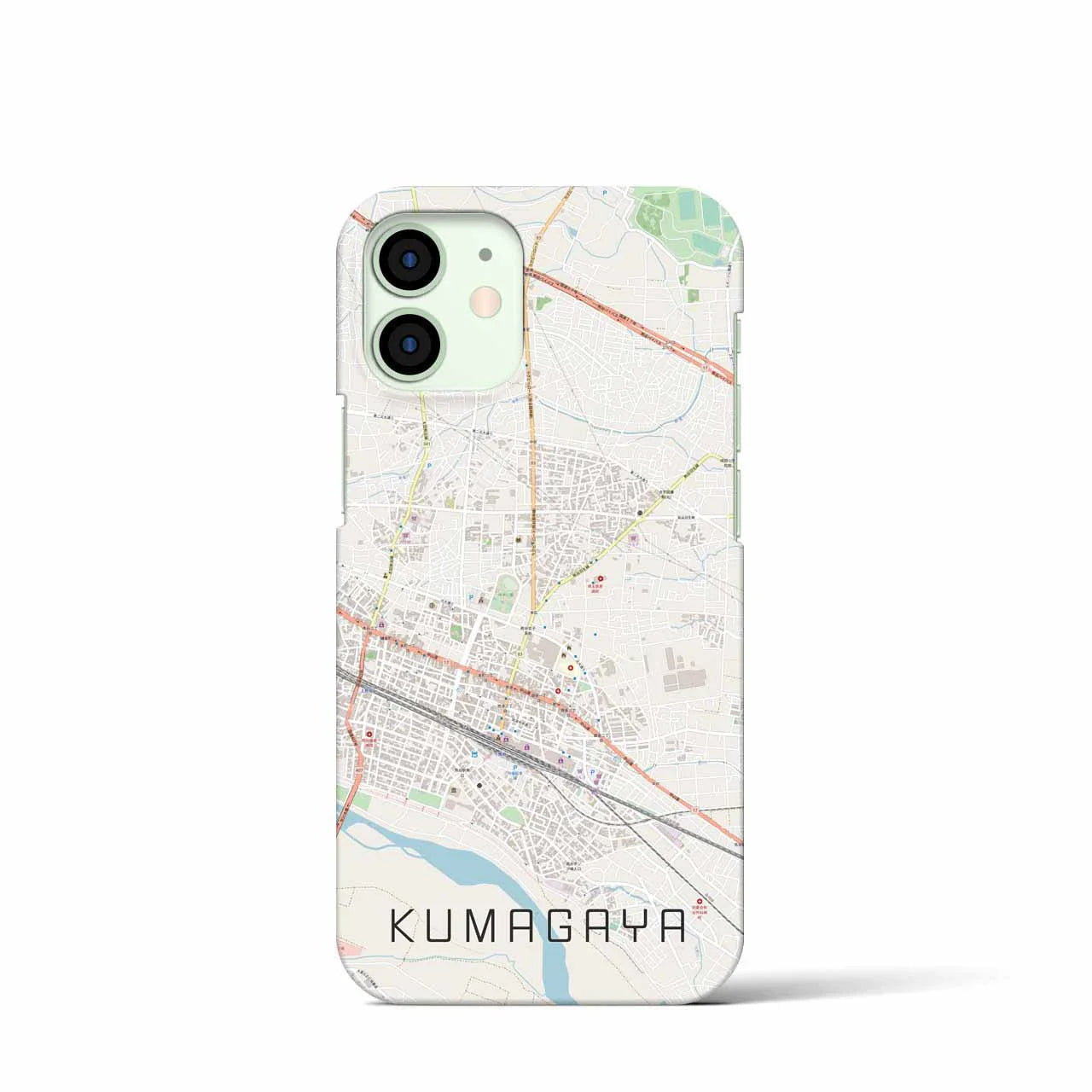 【熊谷(埼玉県)】地図柄iPhoneケース(バックカバータイプ)