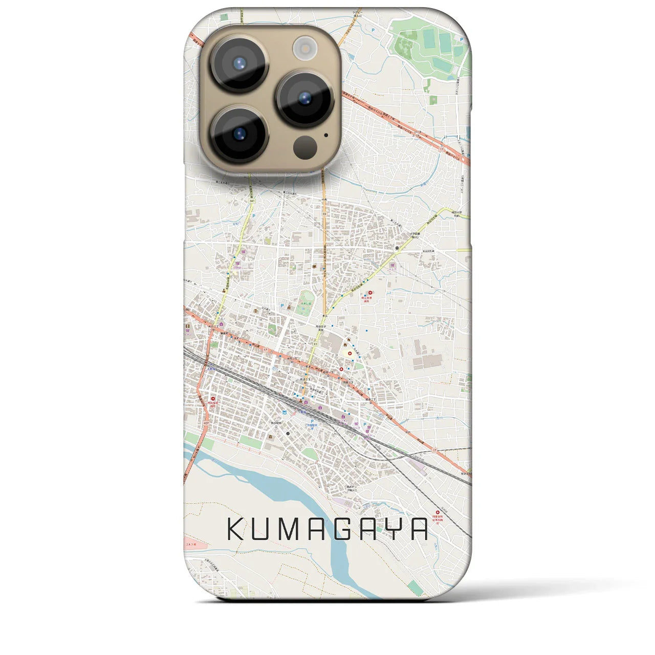 【熊谷(埼玉県)】地図柄iPhoneケース(バックカバータイプ)