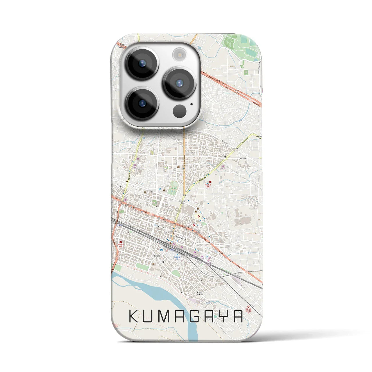 【熊谷(埼玉県)】地図柄iPhoneケース(バックカバータイプ)
