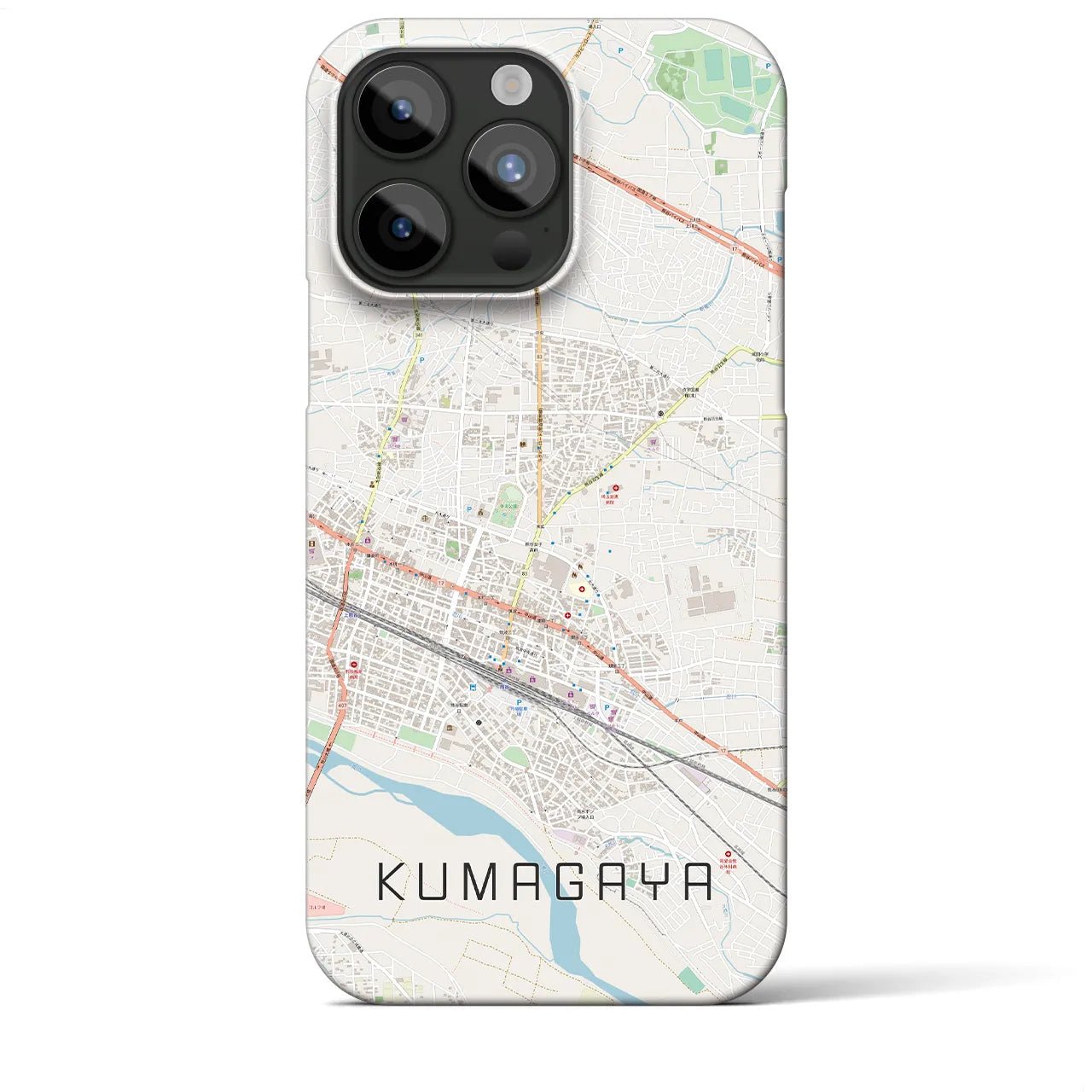 【熊谷(埼玉県)】地図柄iPhoneケース(バックカバータイプ)