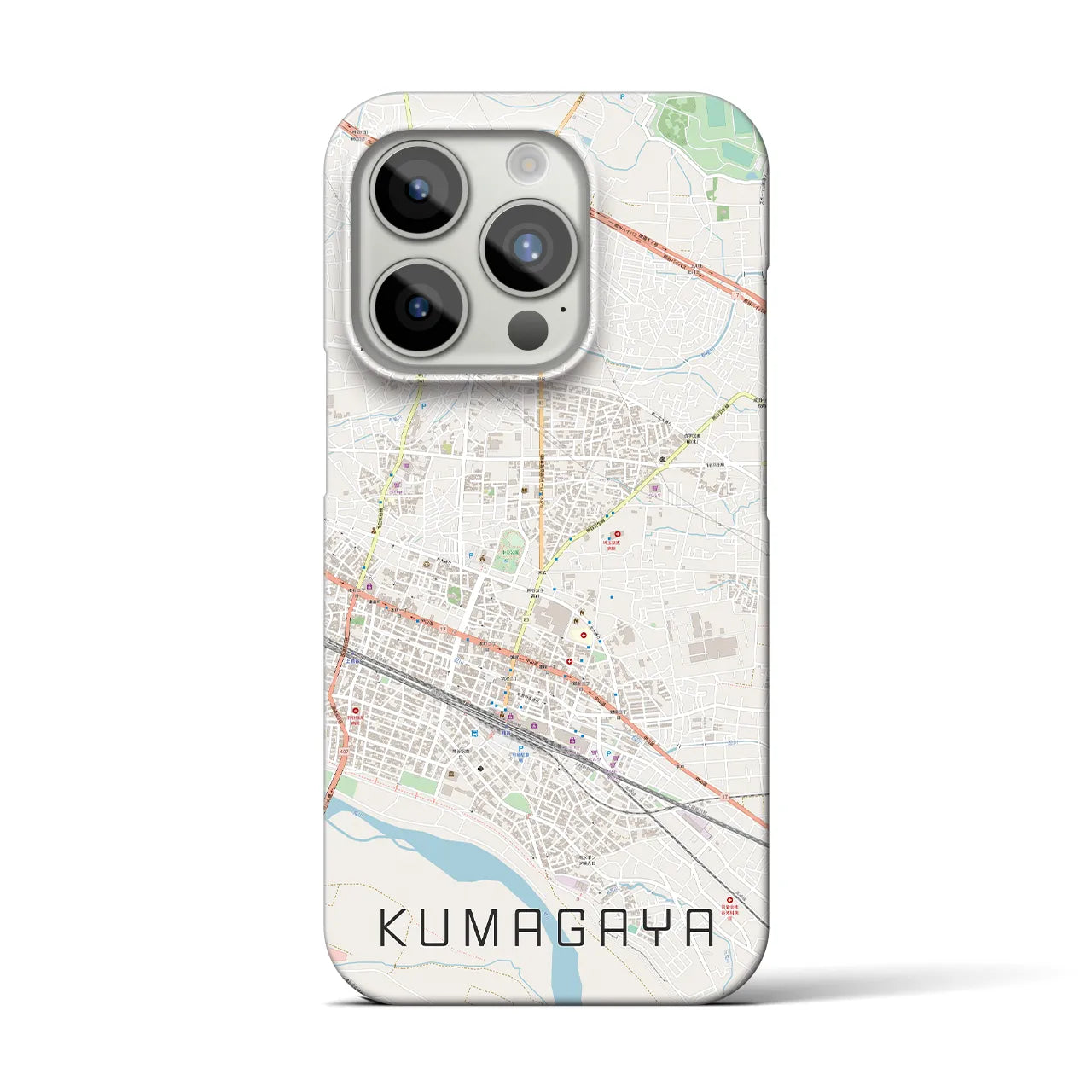 【熊谷(埼玉県)】地図柄iPhoneケース(バックカバータイプ)