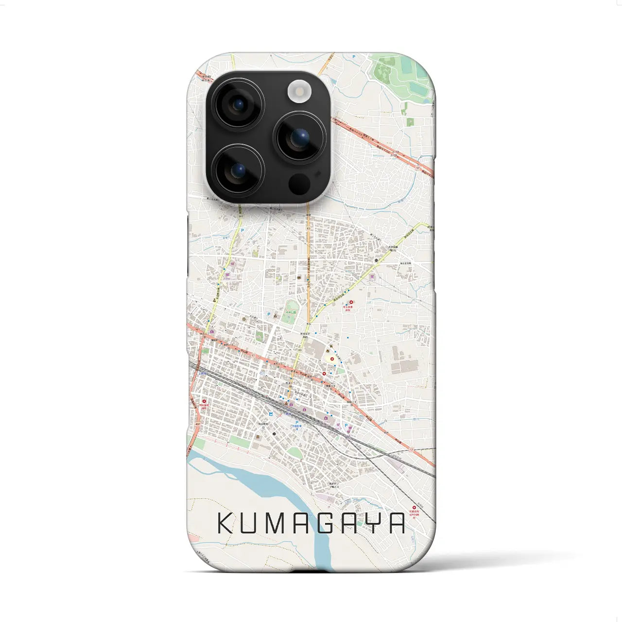 【熊谷(埼玉県)】地図柄iPhoneケース(バックカバータイプ)