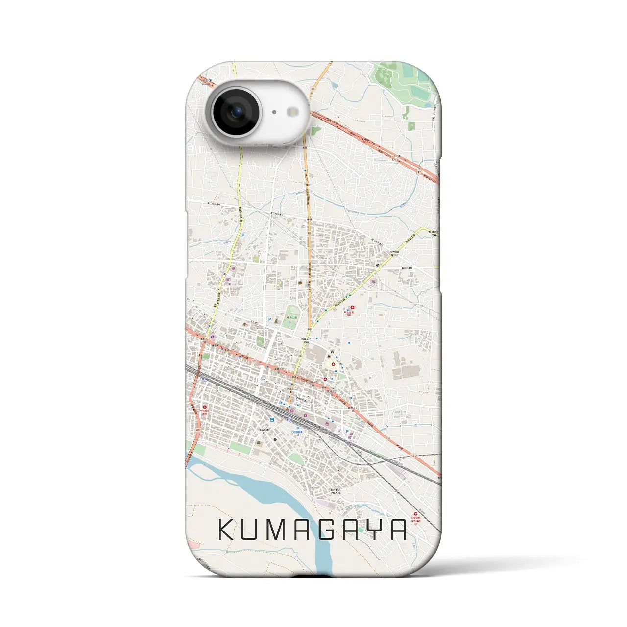 【熊谷(埼玉県)】地図柄iPhoneケース(バックカバータイプ)