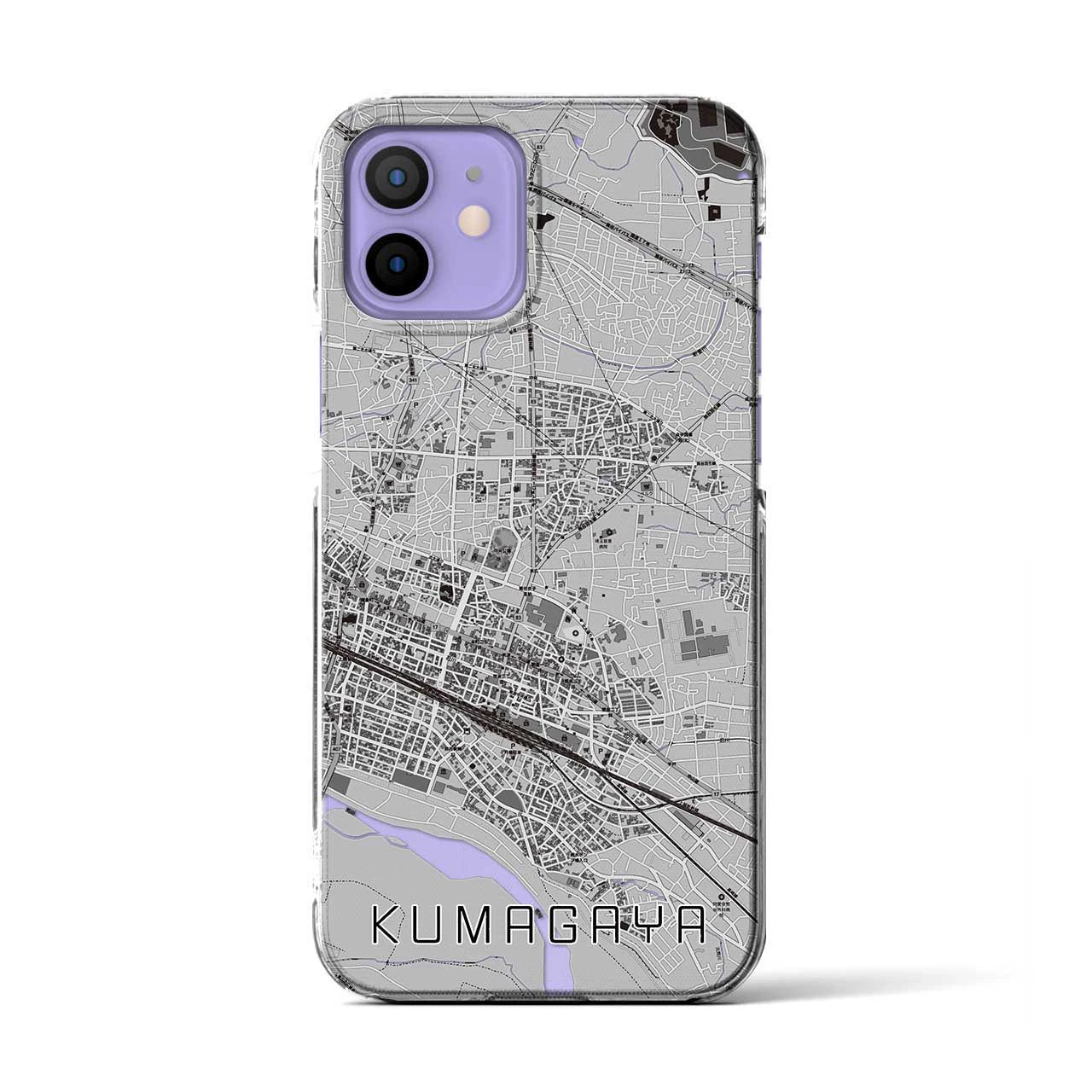 【熊谷(埼玉県)】地図柄iPhoneケース(クリアタイプ)