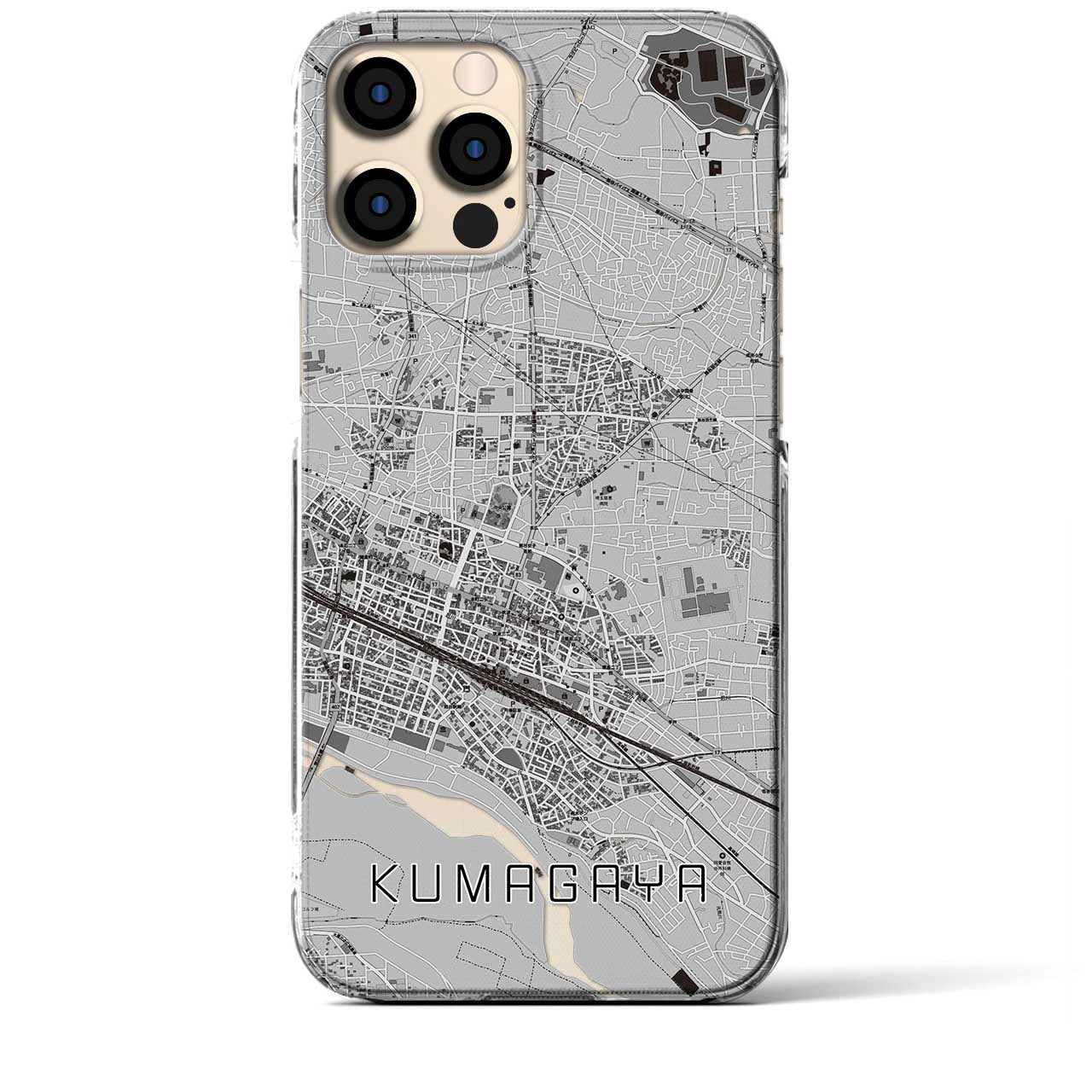 【熊谷(埼玉県)】地図柄iPhoneケース(クリアタイプ)